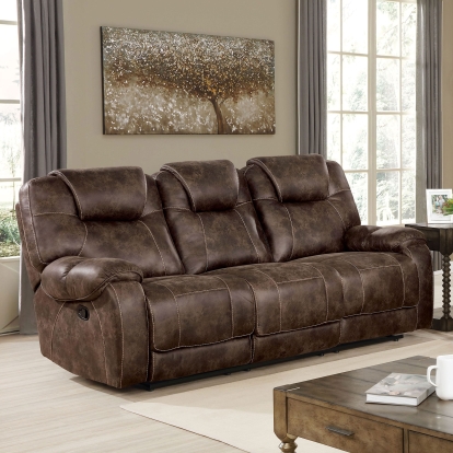 Kennedy Dark Brown Motion Sofa Model CM6216-SF by Furniture of America