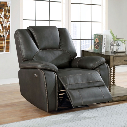 Ffion Gray Power Recliner Model CM6219GY-CH by Furniture of America