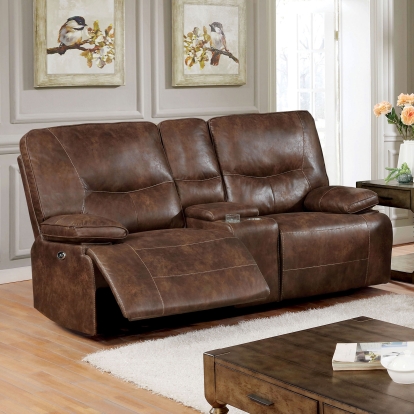 Chantoise Brown Power Motion Loveseat Model CM6228BR-LV by Furniture of America