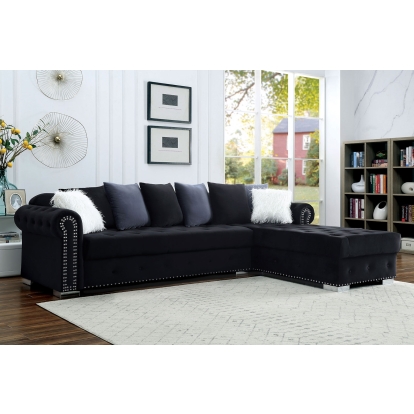 Wilmington Black Sectional Model CM6239BK-SECT by Furniture of America