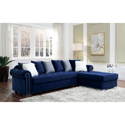 Wilmington Blue Sectional Model CM6239BL-SECT by Furniture of America
