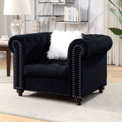 Giacomo Black Chair Model CM6240BK-CH-PK by Furniture of America
