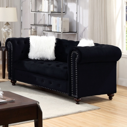 Giacomo Black Loveseat Model CM6240BK-LV-PK by Furniture of America