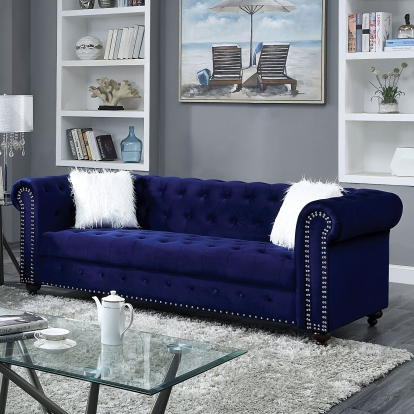 Giacomo Blue Sofa Model CM6240BL-SF-PK by Furniture of America