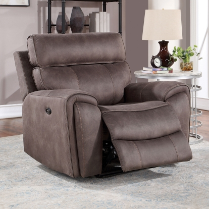 Clint Brown Power Glider Recliner Model CM6260BR-CH-PM by Furniture of America