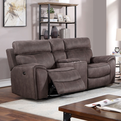 Clint Brown Power Loveseat Model CM6260BR-LV-PM by Furniture of America