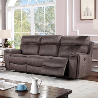 Clint Brown Power Sofa Model CM6260BR-SF-PM by Furniture of America