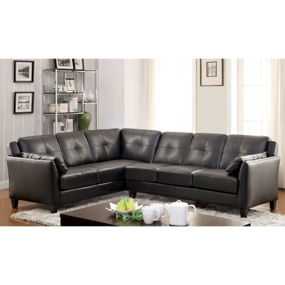 Peever Black Sectional Model CM6268BK-SET by Furniture of America
