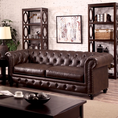 Stanford Brown Sofa Model CM6269BR-SF-VN by Furniture of America