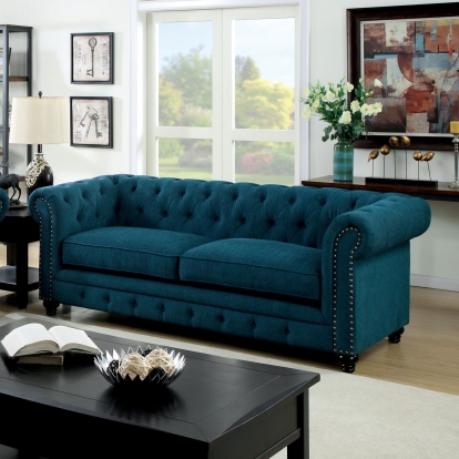Stanford Dark Teal Sofa Model CM6269TL-SF-VN by Furniture of America