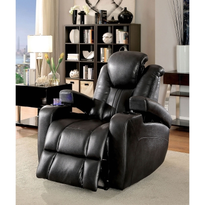 Zaurak Dark Gray Power Recliner Model CM6291-CH by Furniture of America