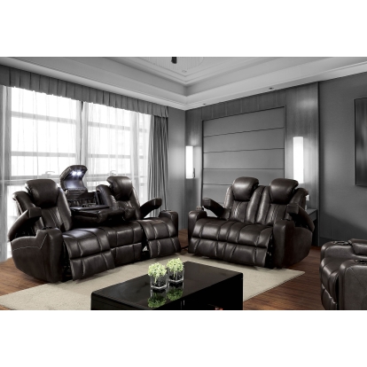 Zaurak Dark Gray Power Sofa with Power Loveseat Model CM6291-2PC by Furniture of America