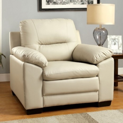 Furniture of America Parma Contemporary Leatherette Solid with Wood Ivory Chair Model CM6324IV-CH