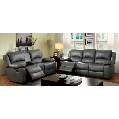 Sarles Gray Sofa with Love Seat with Chair Model CM6326-3PC by Furniture of America