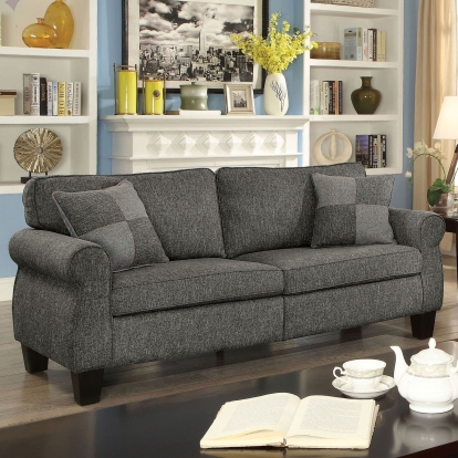 Rhian Dark Gray Sofa Model CM6328GY-SF-VN by Furniture of America