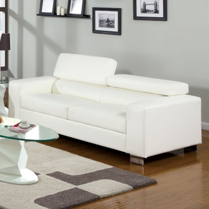 Makri White Sofa Model CM6336WH-S by Furniture of America