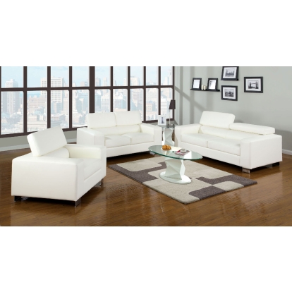 Makri White Sofa with Loveseat Model CM6336WH-2PC by Furniture of America