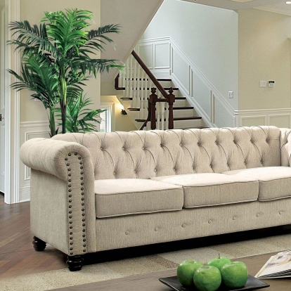 Winifred Ivory Sofa Model CM6342IV-SF-PK by Furniture of America