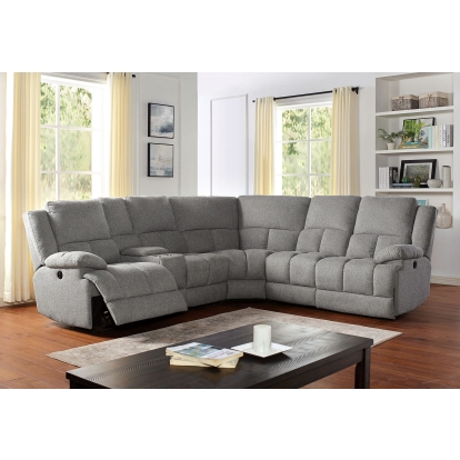 Lynette Gray Sectional Model CM6345-SECT by Furniture of America