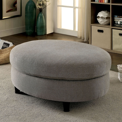 Sarin Warm Gray Ottoman Model CM6370-OT by Furniture of America