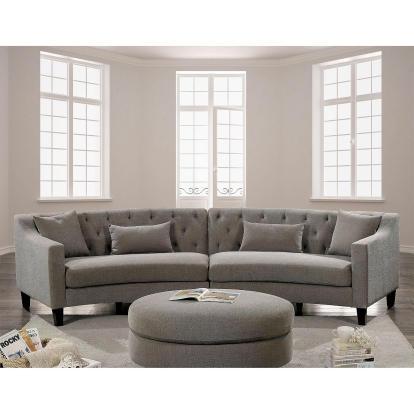 Sarin Warm Gray Sectional Model CM6370-SECTIONAL by Furniture of America