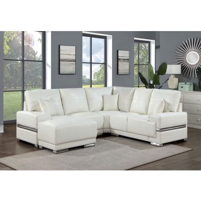 Althea White Sectional Model CM6410WH-SECT by Furniture of America