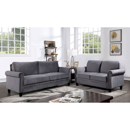 Noranda Gray Sofa with Loveseat Model CM6450-2PC by Furniture of America