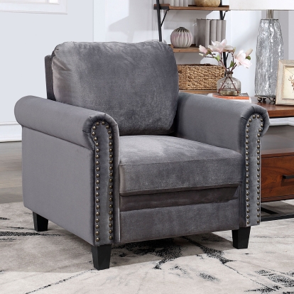 Noranda Gray Armless Chair Model CM6450-CH by Furniture of America