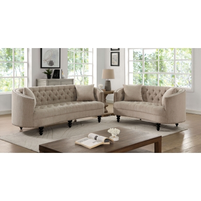 Francoise Ivory Sofa with Loveseat Model CM6460-2PC by Furniture of America