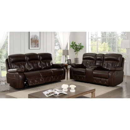 Dusseldorf Brown Power Sofa with Loveseat Model CM6461-PM-2PC by Furniture of America