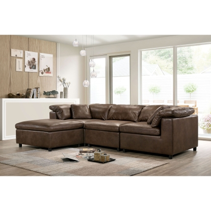 Tamera Brown Sectional Model CM6472-SECT-S by Furniture of America