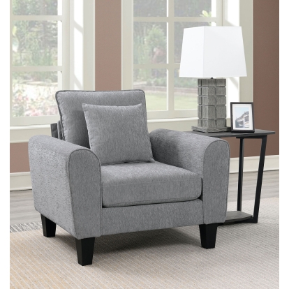 Medan Light Gray Chair Model CM6477LG-CH-PK by Furniture of America