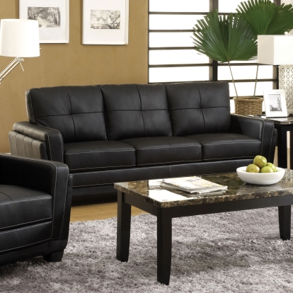 Blacksburg Black Sofa Model CM6485S by Furniture of America