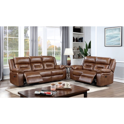 Giles Brown Power Sofa with Loveseat Model CM6486BR-PM-2PC by Furniture of America
