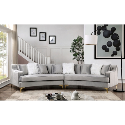 Selena Gray Sectional Model CM6491GY-SECT by Furniture of America