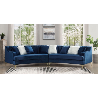 Selena Navy Sectional Model CM6491NV-SECT by Furniture of America