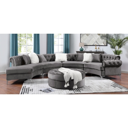 Sophronia Gray Sectional Model CM6492-SECT by Furniture of America