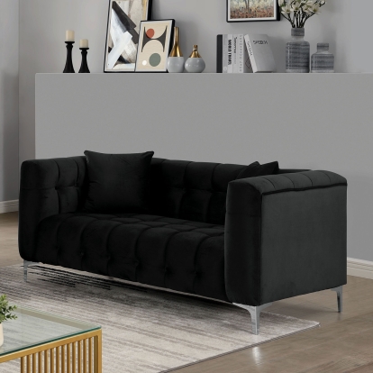 Thalassa Black Loveseat Model CM6494-LV by Furniture of America