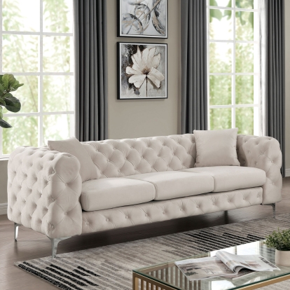 Sapphira Beige Sofa Model CM6498BG-SF-PK by Furniture of America
