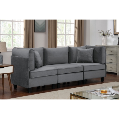 Sandrine Gray Sofa Model CM6499-SF by Furniture of America