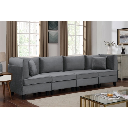 Sandrine Gray Sofa Model CM6499-SF-L by Furniture of America
