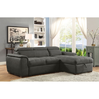 Patty Graphite Sectional Model CM6514BK-SECT by Furniture of America