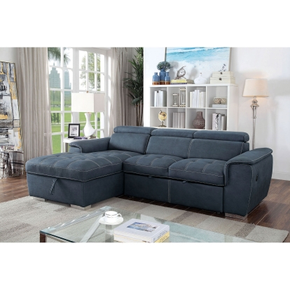 Patty Blue Gray Sectional Model CM6514BL-SECT by Furniture of America