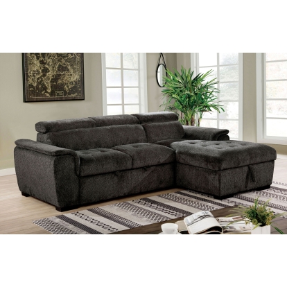 Patty Dark Gray Sectional Model CM6514DG-SECT by Furniture of America