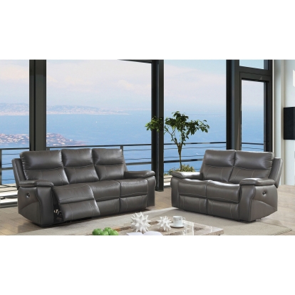 Lila Gray Sofa with Love Seat with Chair Model CM6540-3PC by Furniture of America