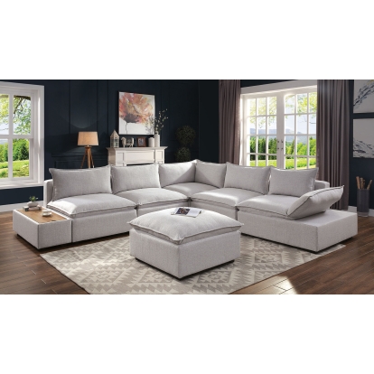 Arlene Light Gray Sectional Model CM6547-SECT by Furniture of America
