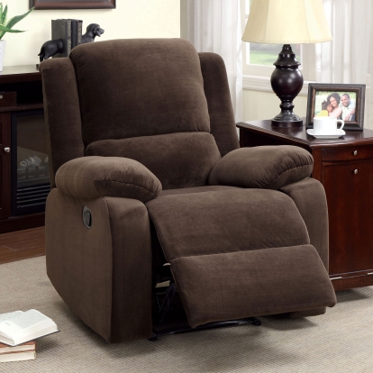 Haven Dark Brown Recliner Model CM6554-C by Furniture of America