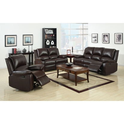 Oxford Rustic Dark Brown Sofa with Loveseat Model CM6555-2PC by Furniture of America