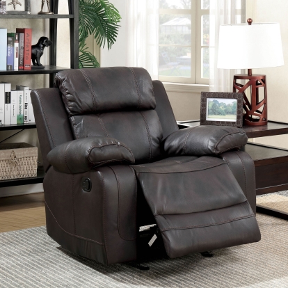 Pondera Dark Brown Recliner Model CM6568-CH by Furniture of America