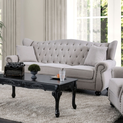 Ewloe Light Gray Sofa Model CM6572GY-SF by Furniture of America